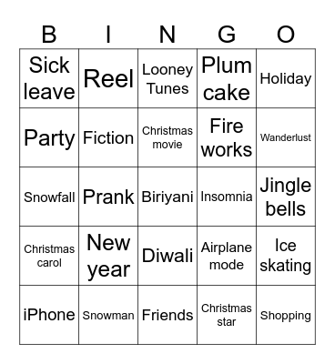 PLM BINGO#1 Bingo Card