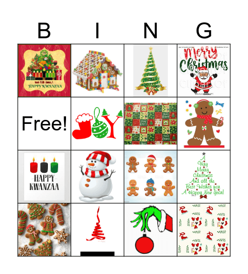 Holiday Bingo Card