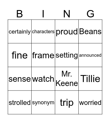 Fine, Fine School!  Bingo Card