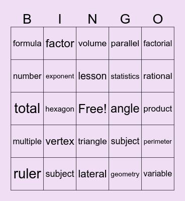 Bingo Card