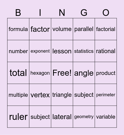 Bingo Card