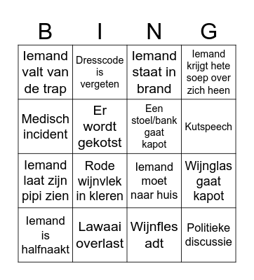 LHL kerst bingo Card