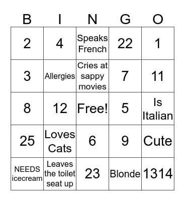 Human BINGO Card