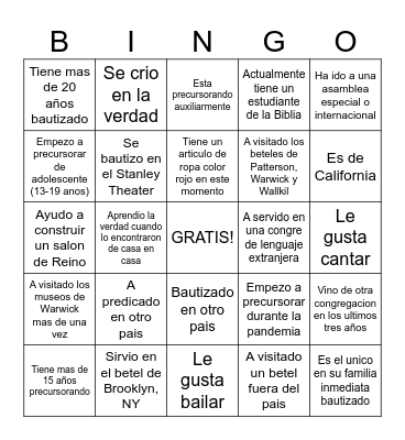 Bingo Card