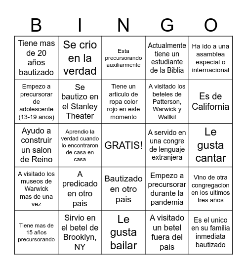 Bingo Card