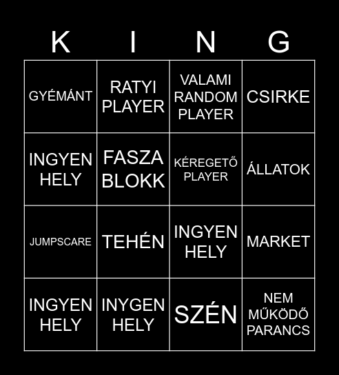 KINGDOMS BINGO Card