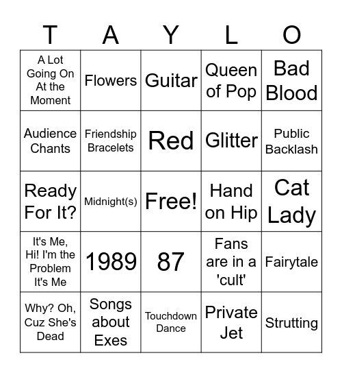 Christmas in the Spotlight Bingo Card