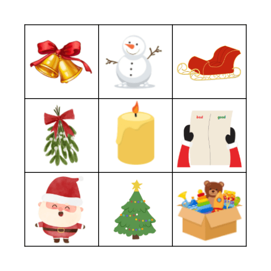 Christmas Bingo Card