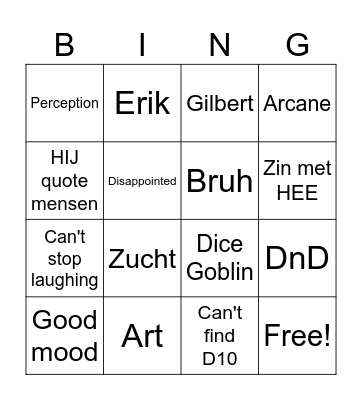 Luca Bingo Card