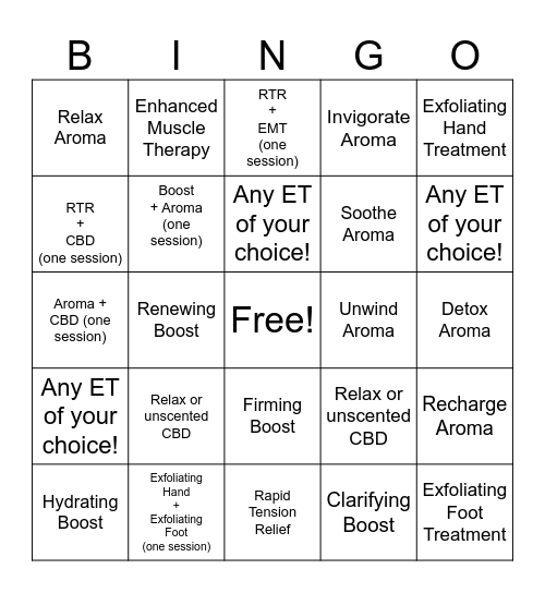 Enhancement BINGO! Bingo Card