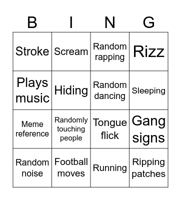 DBANDZ Bingo Card