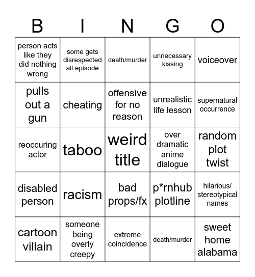 Tomorrow's Teaching's Bingo Card