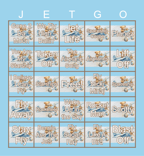 Ready Jet... GO! (music edition) Bingo Card