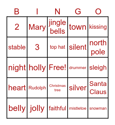 Christmas 2024 Bingo Card