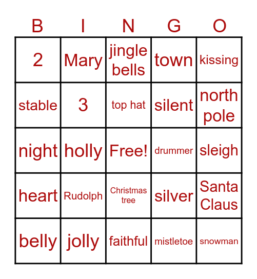 Christmas 2024 Bingo Card
