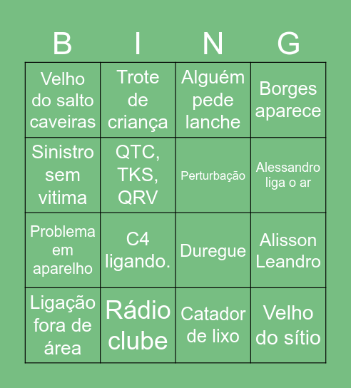 Bingão Bingo Card