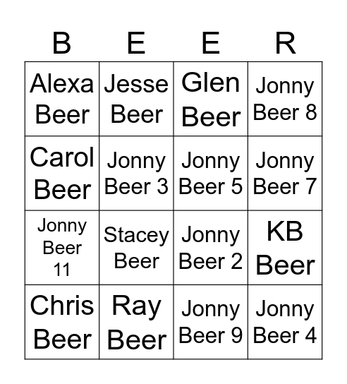 Friendsmas 2024 Bingo Card