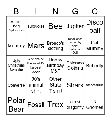 Science Rules Bingo Card