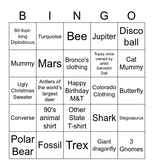 Science Rules Bingo Card