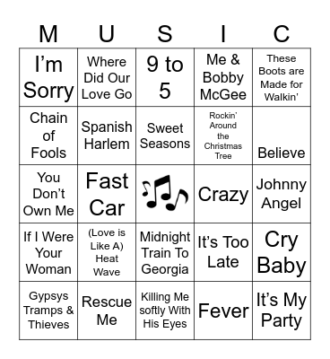 WOMEN ARTISTS Bingo Card