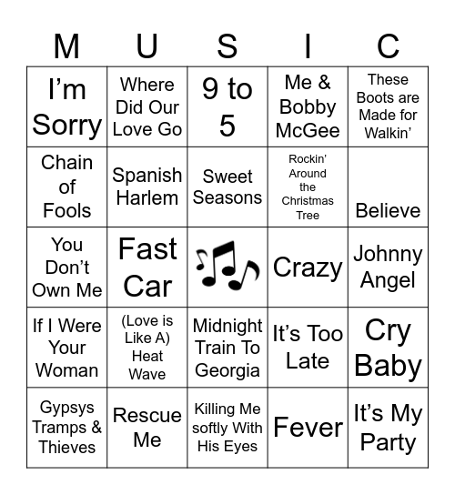 WOMEN ARTISTS Bingo Card