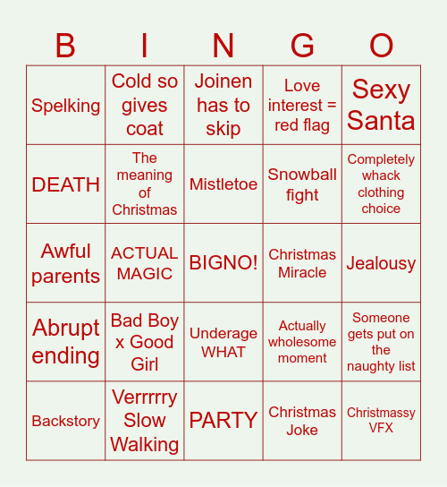 JOINEN Bingo Card