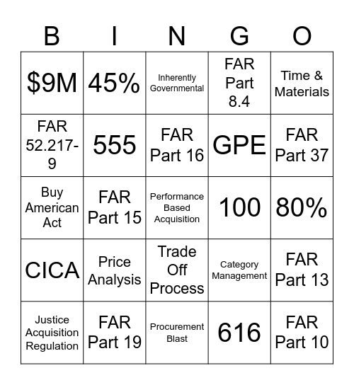 AMD BINGO Card