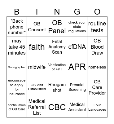 Online Lecture Bingo Card