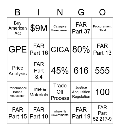 AMD BINGO Card