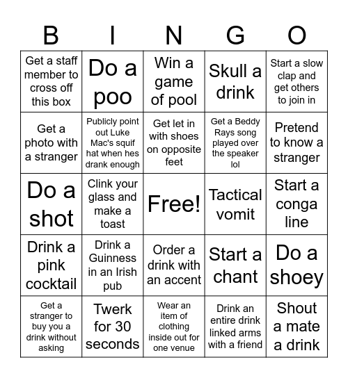 M'c Bingo Card