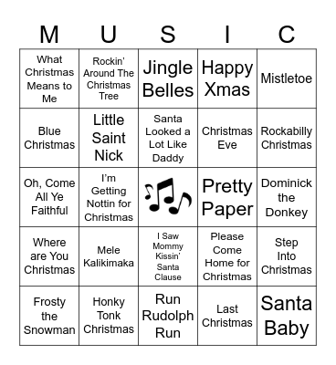 C H R I S T M A S Bingo Card