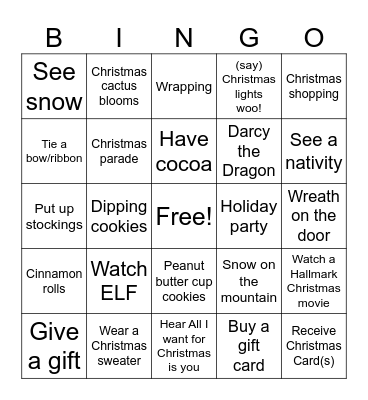 Guskiewicz Family Bingo Card