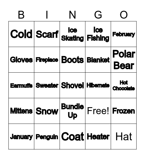 Winter BINGO Card