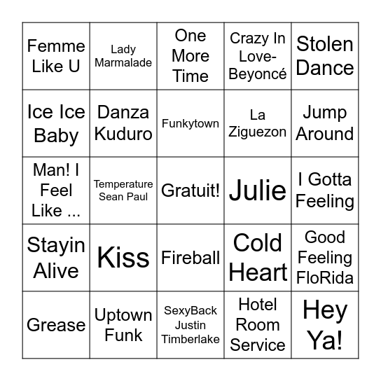 Party de bureau Bingo Card