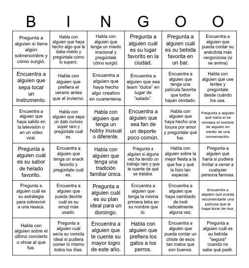 BRUNI BINGO 2 Bingo Card