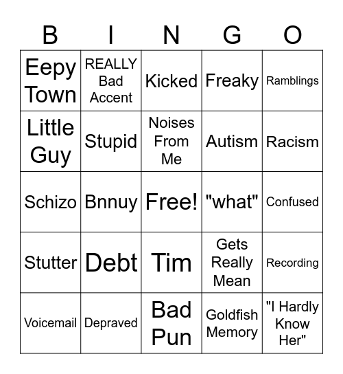 Micah Bingo Card