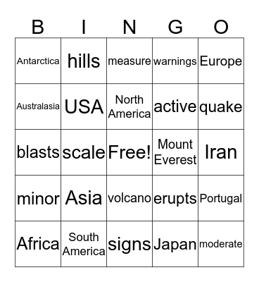 Bingo #7 - Science Bingo Card