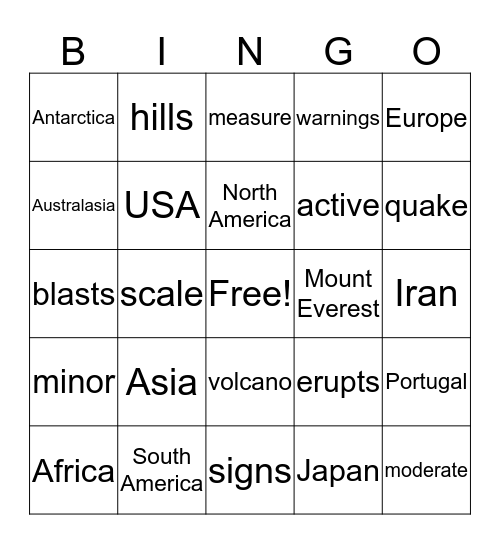 Bingo #7 - Science Bingo Card