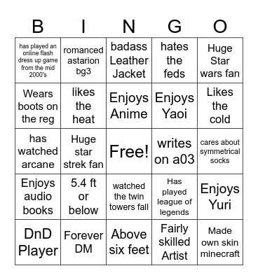 shrimp bingo! woagh! Bingo Card