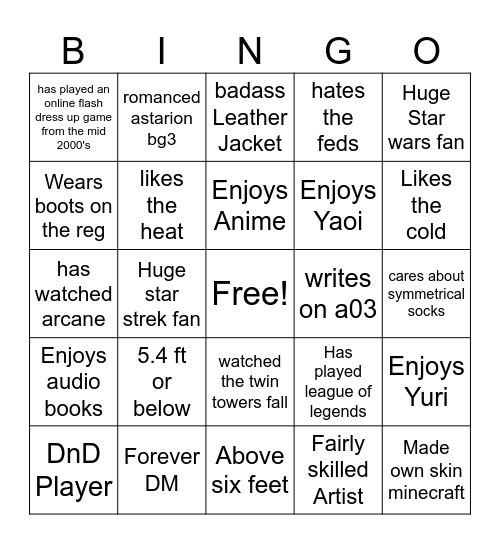 shrimp bingo! woagh! Bingo Card