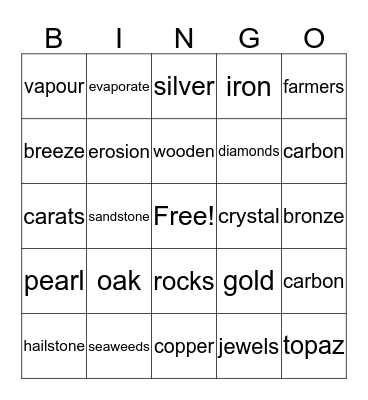 Bingo #10 - Science Bingo Card