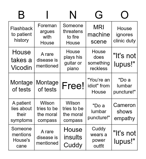 MOUSE MD BINGO Card