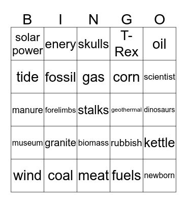 Bingo #11 - Science Bingo Card
