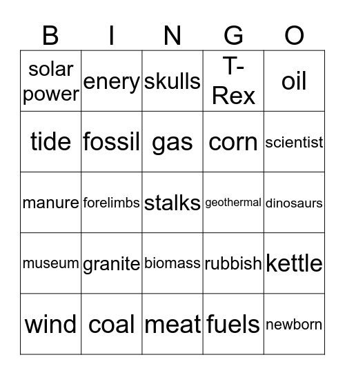 Bingo #11 - Science Bingo Card