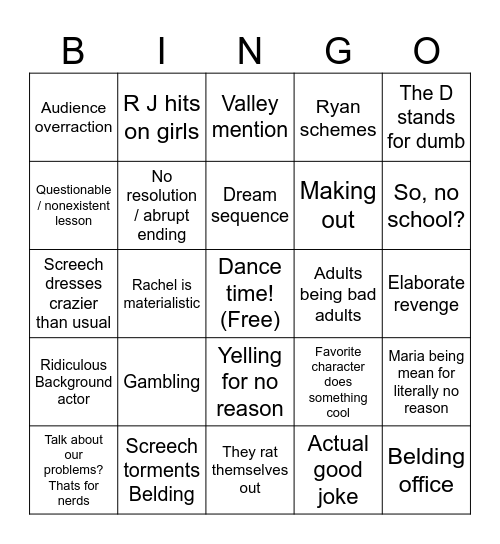 SBTBTNC S3 Bingooooo! Bingo Card