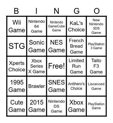 Backlog Bingo 2025 Part 2 Bingo Card