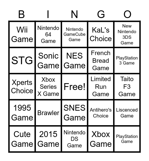 Backlog Bingo 2025 Part 2 Bingo Card