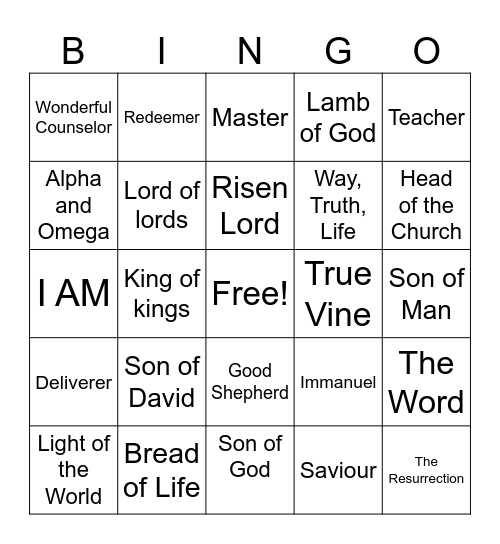 ML Bingo Card