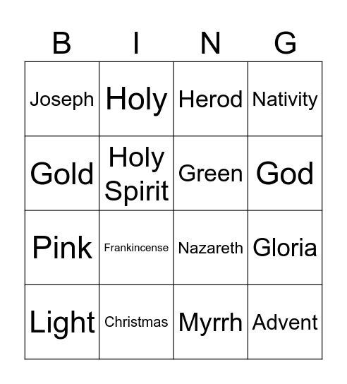 CCD BINGO Card