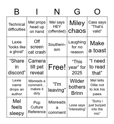 Christmas Bash Bingo Card